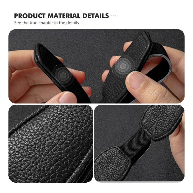BBEC3 Leather Car Sun Visor Glasses Clip Card Case Decoration Accessories For KIA K5 K2 Optima Soul Spectra Niro Cadenza Sephia Carens
