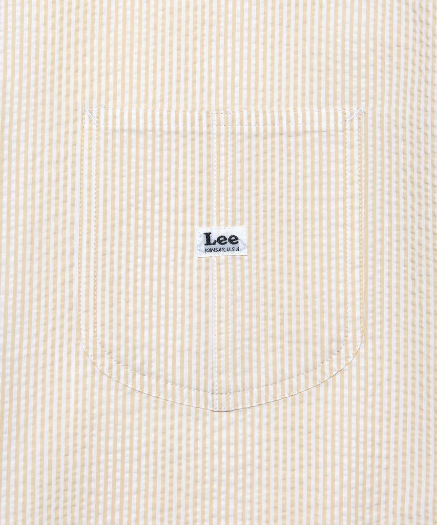 LEE Loco Pocket Seersucker Short Sleeve Shirt Light Beige
