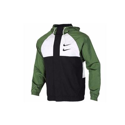 Ветрозащитная спортивная тканая куртка Swoosh с двойным крючком, мужская куртка, зеленая DJ9647-010