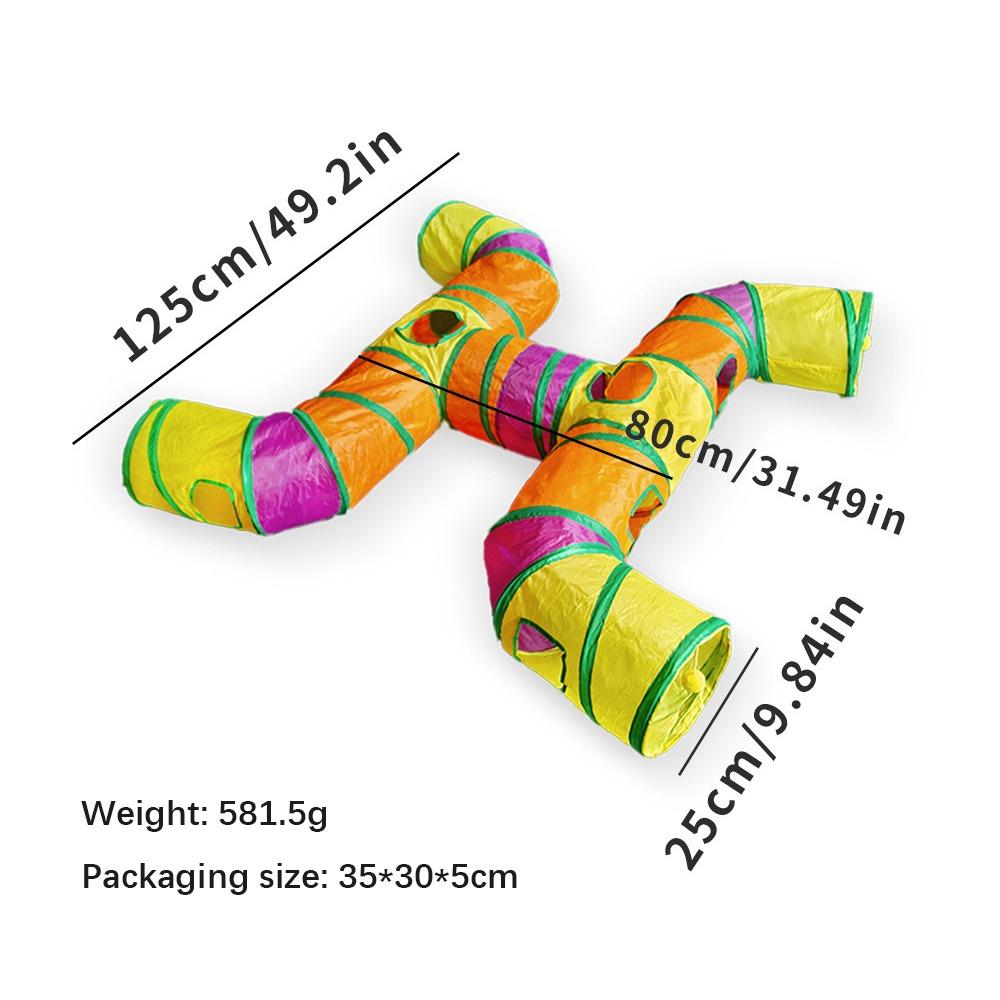 Breathable Cat Tunnel Tube Polyester+Steel Wire Pet Fun Play Toy Portable Cat Nest  Cat