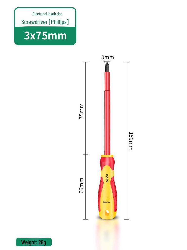 Insulated Magnetic Screwdriver Set - Phillips, Flathead & Torx for Electricians