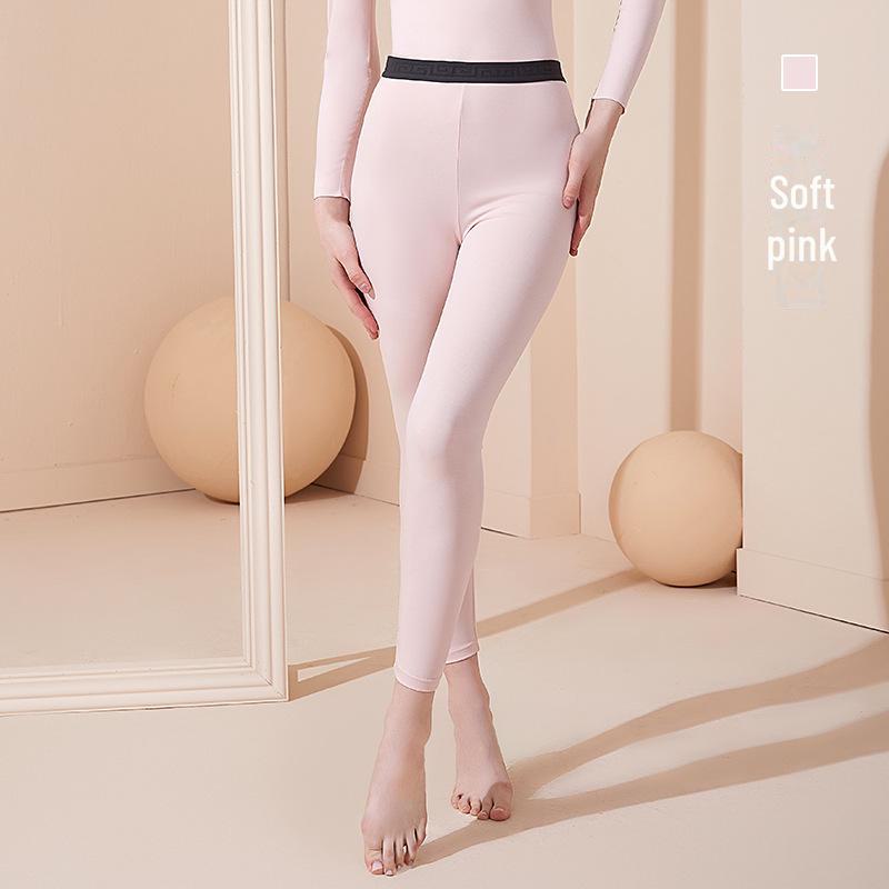 Women's Modal Silk Leggings: Thin, Basic, Warm Pants for Autumn and Winter - Solid Color Inner Wear Trousers
