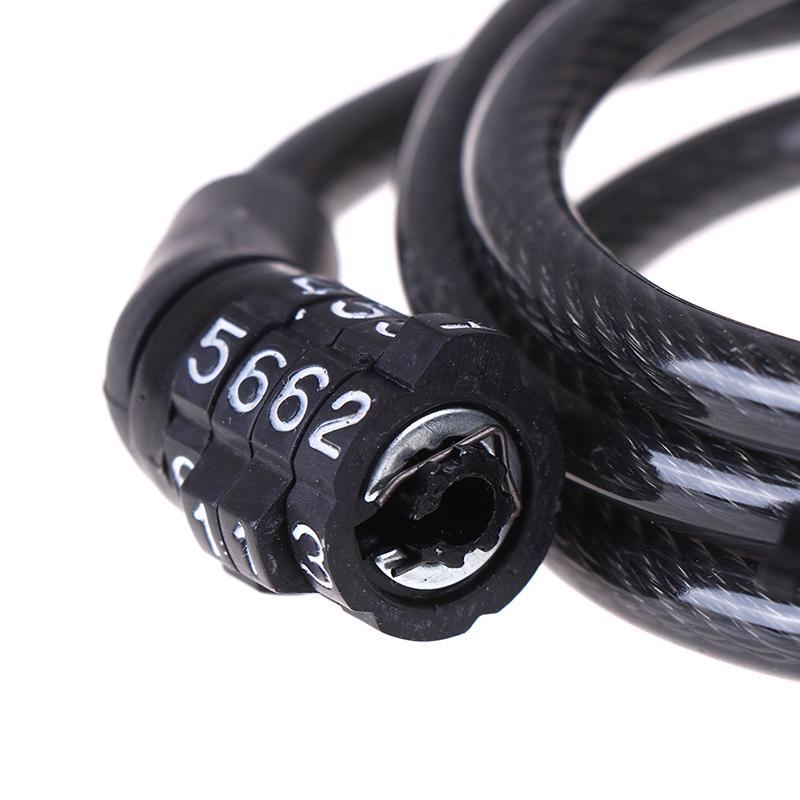 Безопасность на велосипеде, 4-значный пароль, велосипедный трос, замок цепи