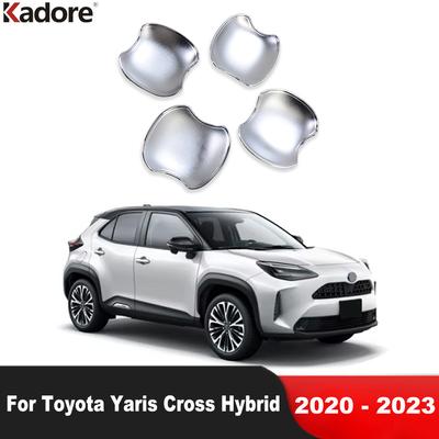 Накладка на ручку двери автомобиля для Toyota Yaris Cross Hybrid Хромированные ручки, аксессуары для салона автомобиля