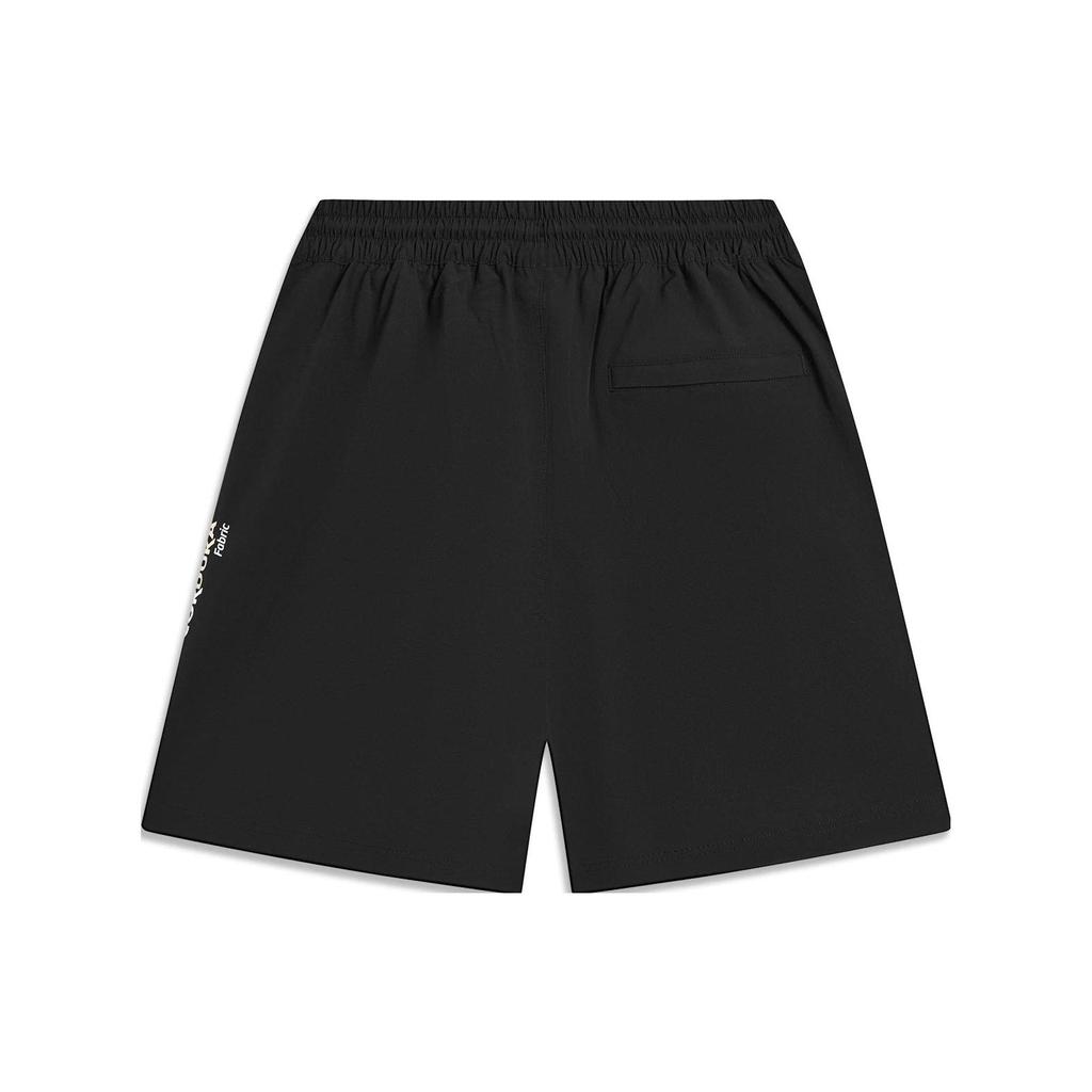 Li Ning Wade Series Letter Print Loose Casual Shorts Men Shorts Black AKST789-1
