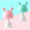 Candy Color Mushroom Baby Hand Grip Silicone Teether Infant Fruit Chewing Toy