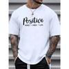 Men's Summer 100% Cotton Fashion Pattern Printed Loose Large Casual Round Neck Short Sleeve T-shirt Casual Letter Pattern Tops