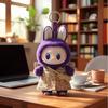 Trendy Purple Enameled Plush Small Doll Doll Blind Box Small Milan Backpack Key Pendant Children's Doll Doll Holiday Gift