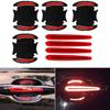 8Pcs/Set Self-Adhesive Car Door Guard Reflective Door Handle Protective Film  Driving Safety