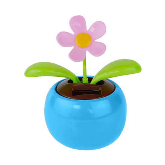 Solar Powered Dancing Swinging Animated Flower Toy Car Styling Home Decoration