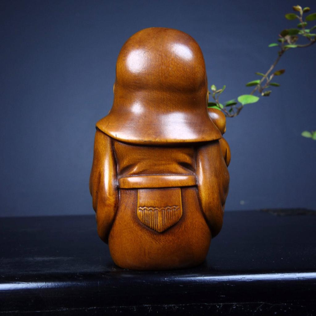 Chinese Antique Boxwood Carved Figure Statue Exquisite Figurines Home Decor Art