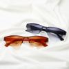 Reading Glasses Double-focus Resin Rectangular Eyeglasses Half-frame Unisex Two-color Retro Ultra-light High Quality