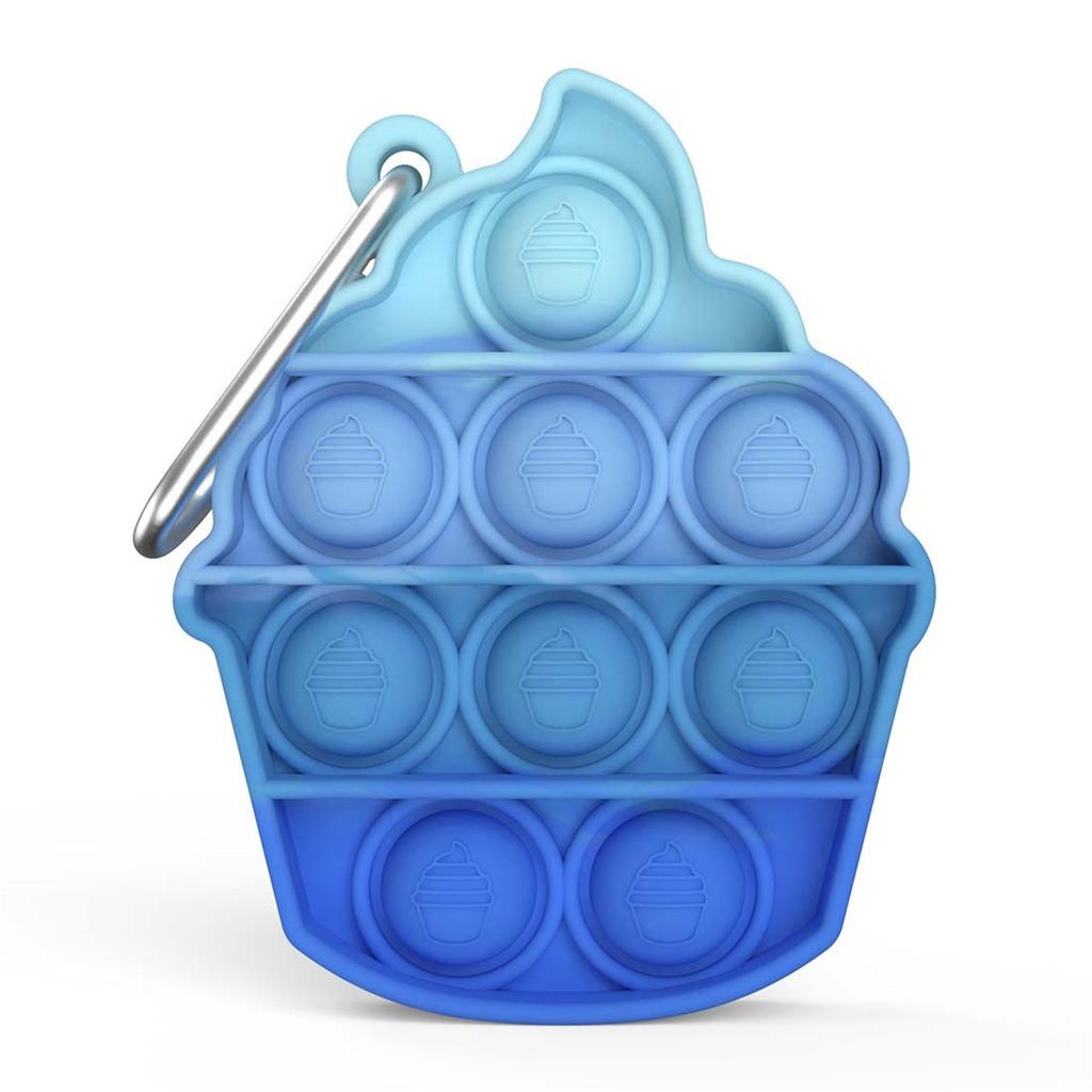 Симпатичная чашка в форме торта Push Pops Bubble Сенсорная игрушка Брелок Аутизм Мягкая игрушка для снятия стресса для взрослых Детская помощь Забавные игрушки Pop-it Fidget Toys Подарки