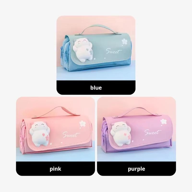 21 см большой емкости милый студенческий многофункциональный мужской и женский декомпрессионный пенал канцелярский ящик для хранения карандашей