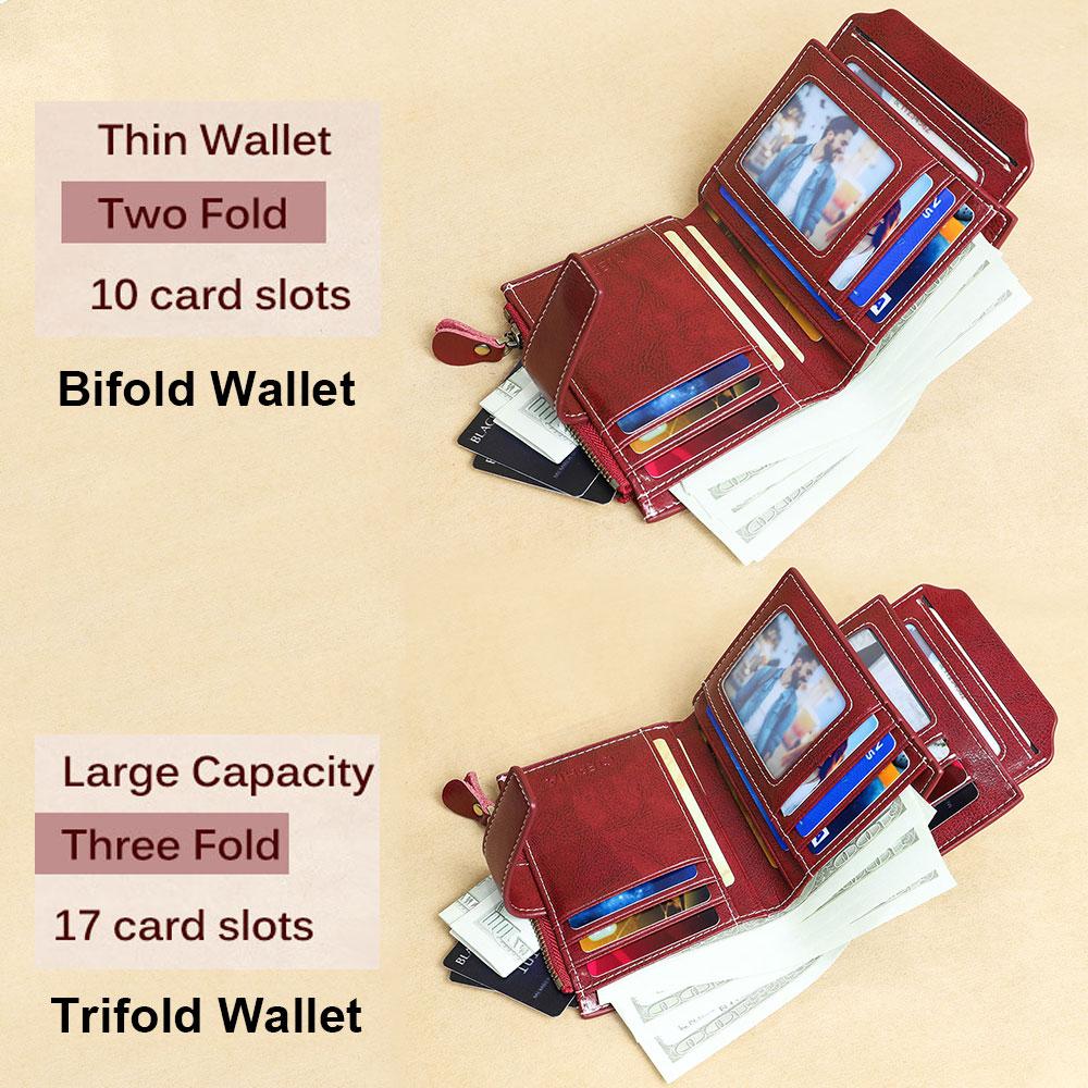 Винтажный женский кошелек из натуральной кожи с блокировкой RFID, короткий многофункциональный кошелек большой емкости на молнии, зажим для денег