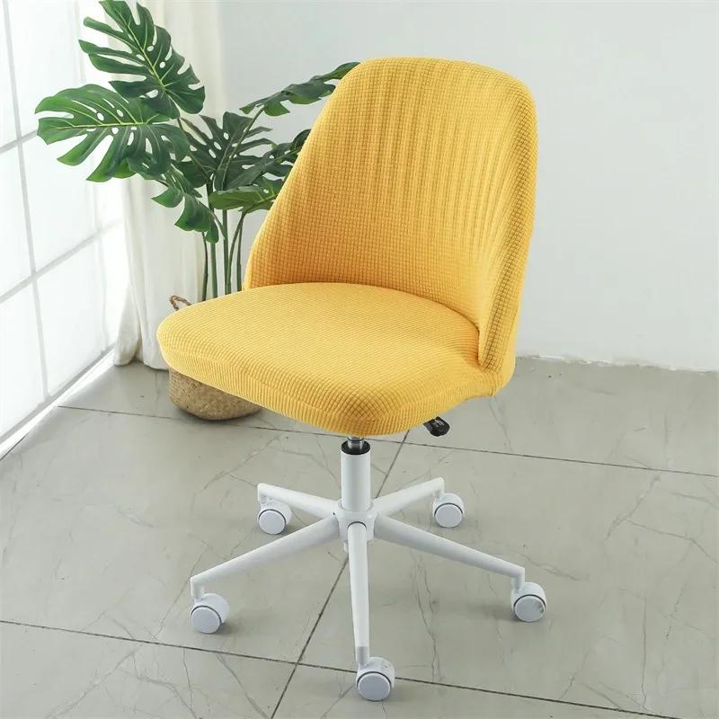 Curved Dining Chair Cover Stretch Spandex Chair Slipcovers Elastic Scandinavian Chairs Covers for Kitchen El Home Office