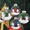 Transparent PET Christmas Tree Ornament - 6cm & 8cm DIY Hollow Plastic Ball Pendant