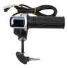 Throttle Grip E-bike Handlebar with Lock Ebike 36V 48V 60V Electric Bicycle Scooter Accelerator Power Indicator Key LED Display Throttles 2