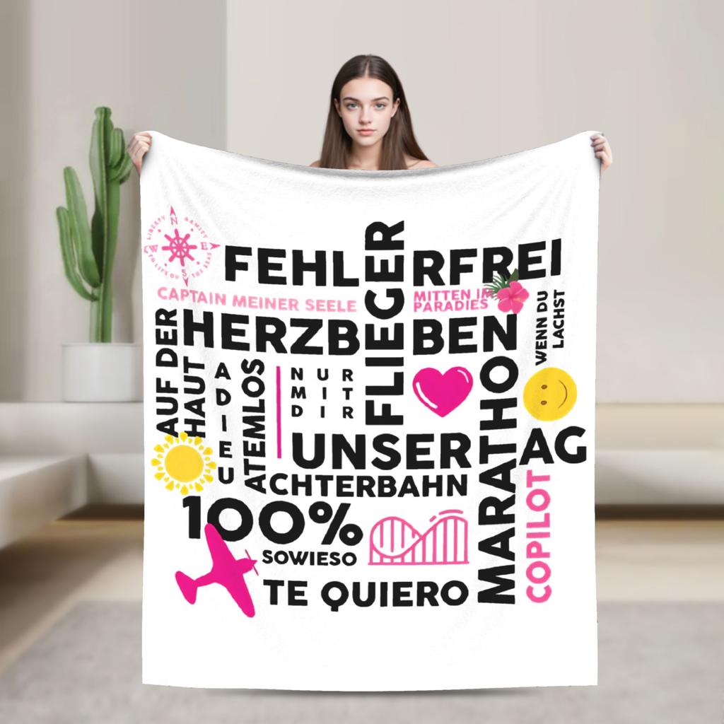 Helene Fischer German Singer Plush Blanket Kids  Flannel Throw Blanket For Living Room Super Soft Design Quality Bedspread