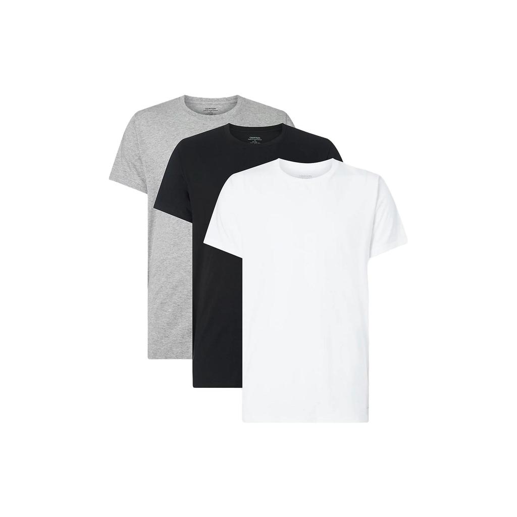 Calvin Klein 3 футболки в упаковке - классические хлопковые однотонные мужские топы с круглым вырезом и коротким рукавом 000NB4011E-MP1