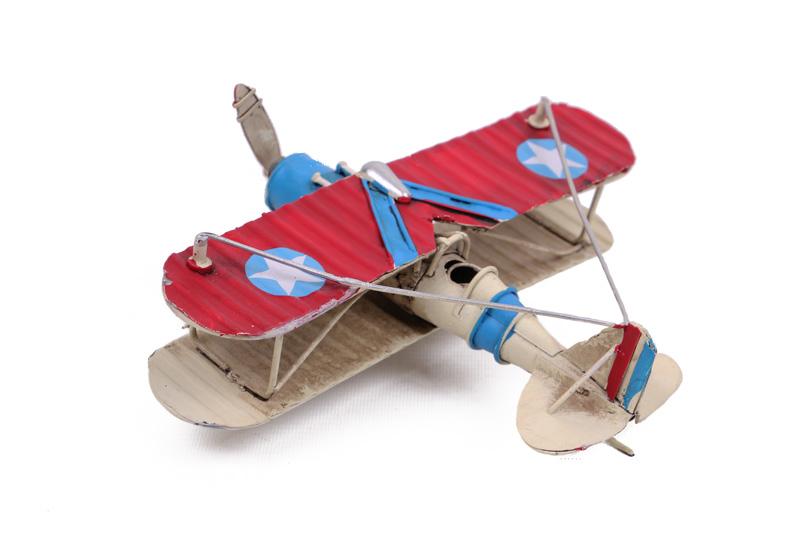 Decorative Metal Airplane Biplane