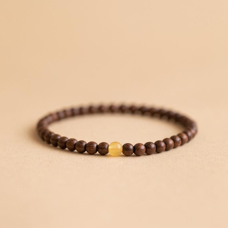 High Quality Fashion Natural Sandalwood Bracelet For Women Girls Retro Exquisite Beaded Bracelet Jewelry Accessories Gifts