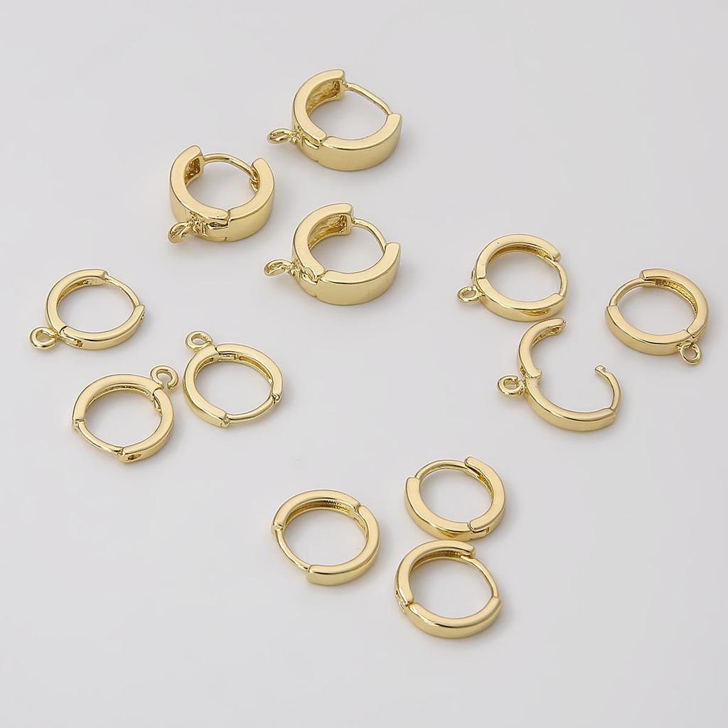 1 пара латунных сережек-крючков размером 12/13/14 мм для женщин и девочек, серьги с застежкой