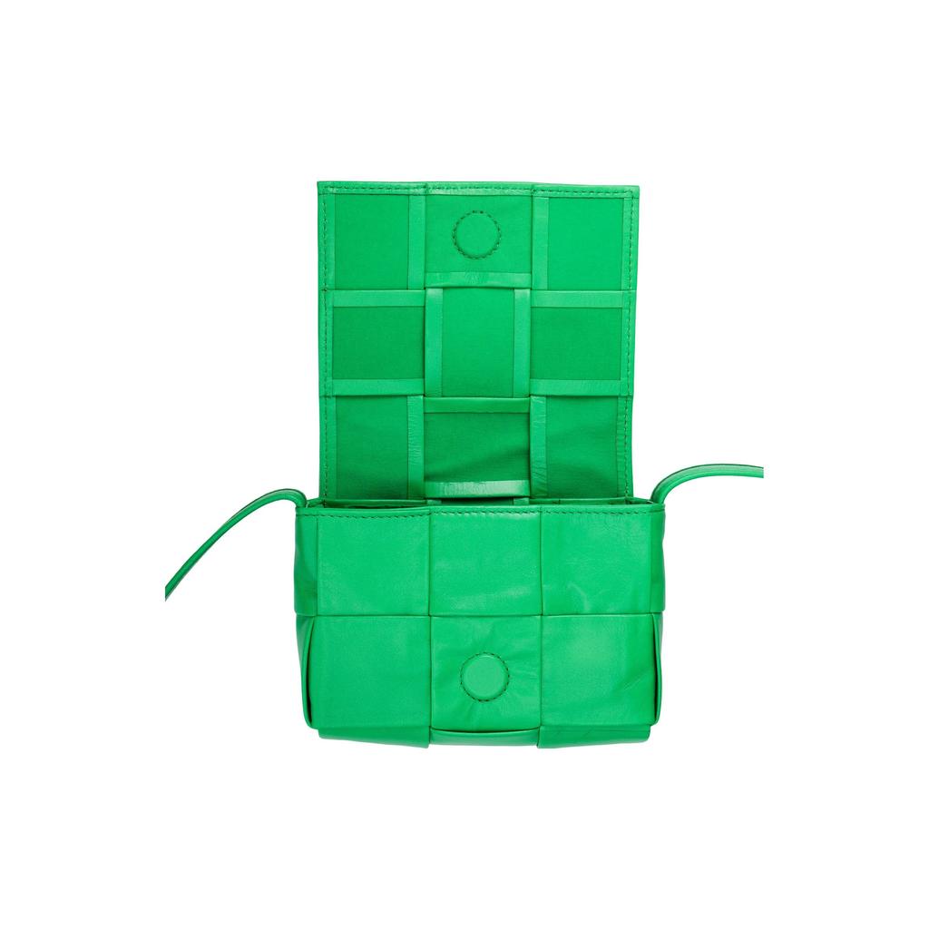 Bottega Veneta Mini Cassette Bag Parakeet/Silver Men Shoulder_bags Green 667048-VCQ72-3724