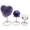 Silver/Golden/Black Crystal Heart Display Base Metal Base Sphere Stone Support  Home