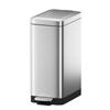 Ведро для мусора Бытовое из нержавеющей стали Мусорное ведро с педалью Ведро для отходов для ванной комнаты Кухня Гостиная