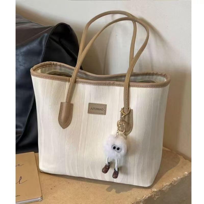 New Large-Capacity Bag, Women'S Tide Spring Simple And Versatile Shoulder Bag, Leisure Work Commuter Tote Bag
