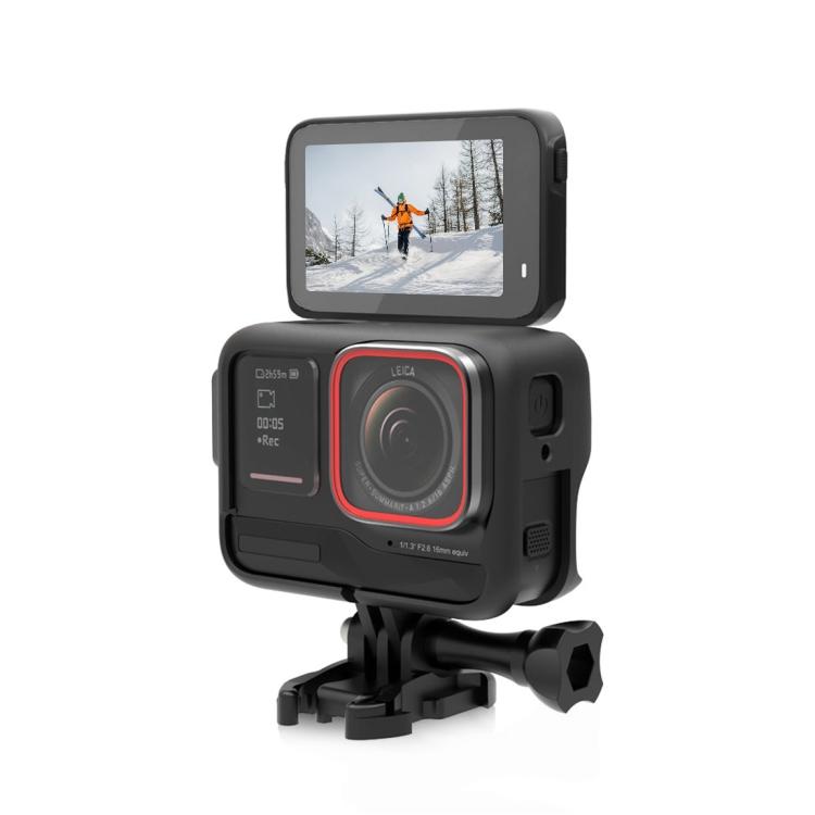 Для Insta360 Ace Pro PULUZ Пластиковая рамка-адаптер расширения с основанием для холодного башмака (черный)