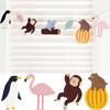 Home Decoration Accessories Rainforest Animals Birthday Party Bunting Decorations Festive Party Paper Photo Prop Small Tools