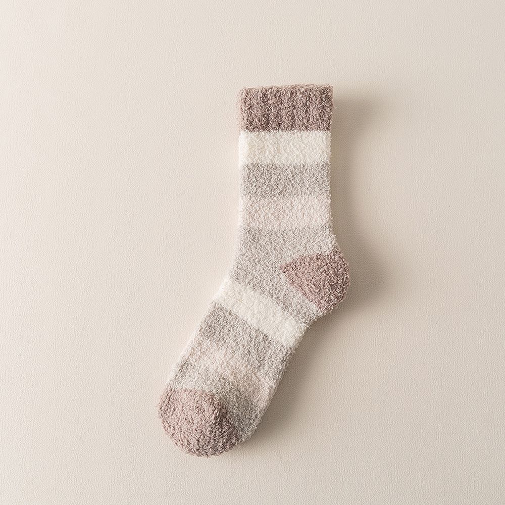 Удобные Мягкие Полосатые Оригинальные Мужские Носки Хлопковые Носки Коралловый Флис Носки Средней Длины