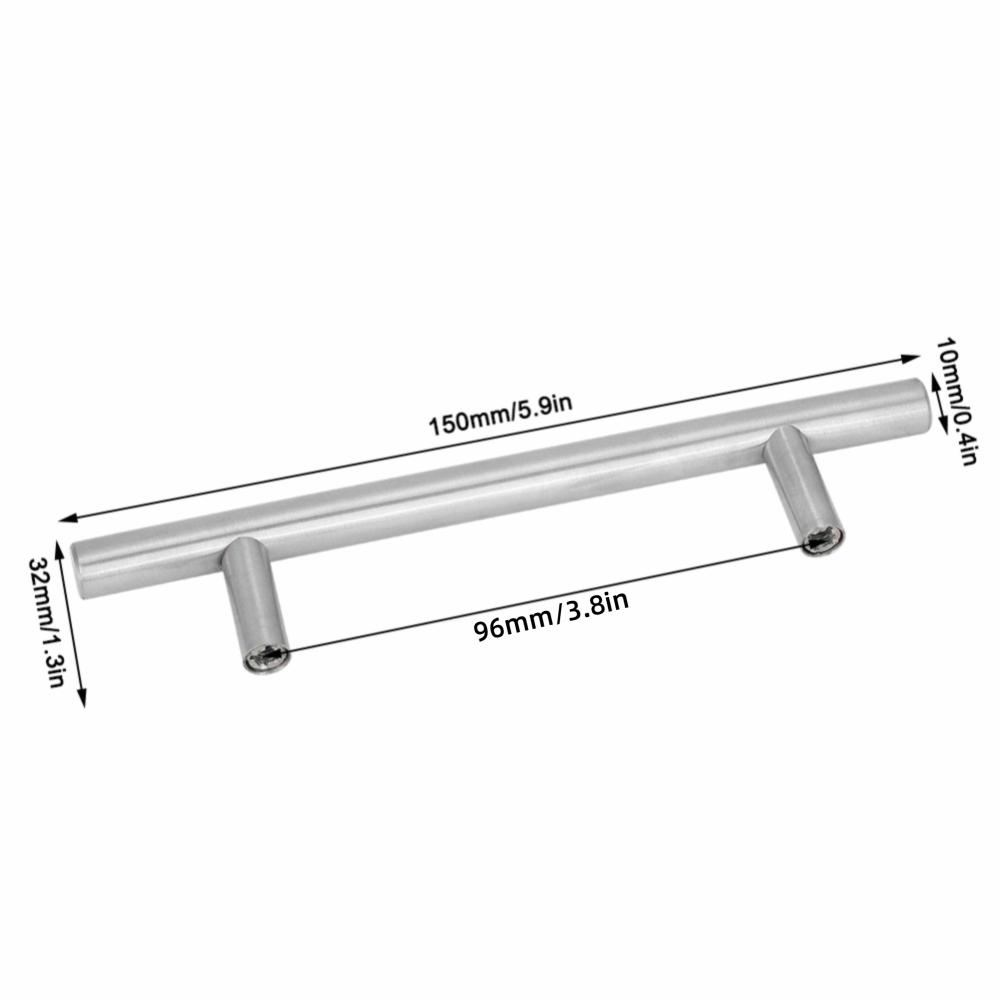 6pcs Easy Install Drawer Pulls Stainless Steel Bar Handles Durable Cabinet Handles Kitchen Cabinets