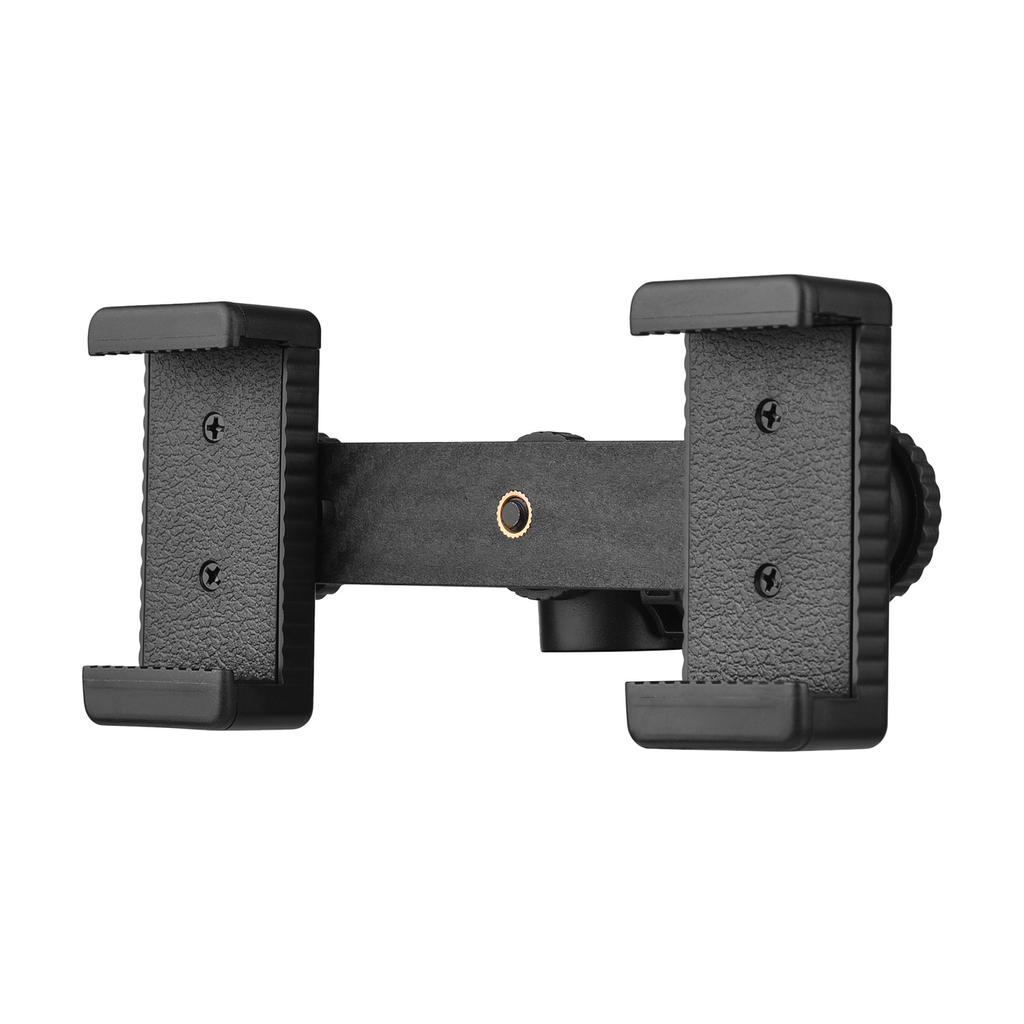 Двойной держатель для телефона, адаптер для крепления на штатив, горизонтальная вертикальная съемка для телефона, селфи, видео в прямом эфире