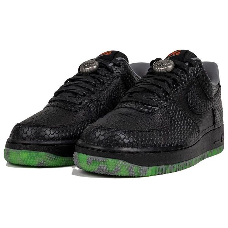 Nike Air Force 1 Low Premium Halloween — мужские кроссовки «Всадник без головы» черный дымчато-серый костер-оранжевый FQ8822-084