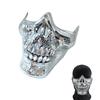 Crystal Skull Half Face Mask Dress Accessory Suitable for Halloween and Costume Parties with Reflective Disco Designs