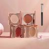 Colored Clay Undereye Corrector & Concealer Palette with Brush, Under Eye Color Corrector for Dark Circles, Long-Lasting & Crease-Proof