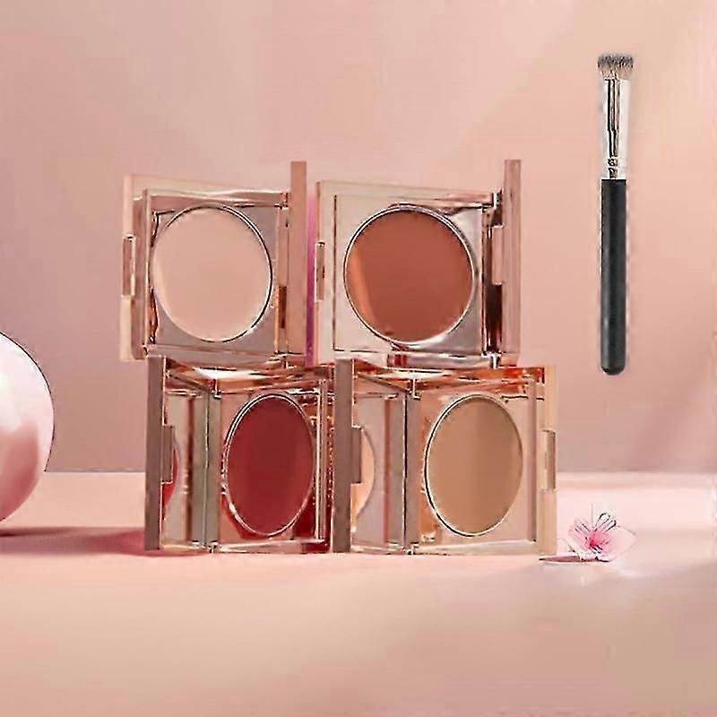 Colored Clay Undereye Corrector & Concealer Palette with Brush, Under Eye Color Corrector for Dark Circles, Long-Lasting & Crease-Proof