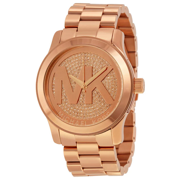 Michael Kors Женские часы Sofie Crystal Rose Gold-Tone из нержавеющей стали MK5661