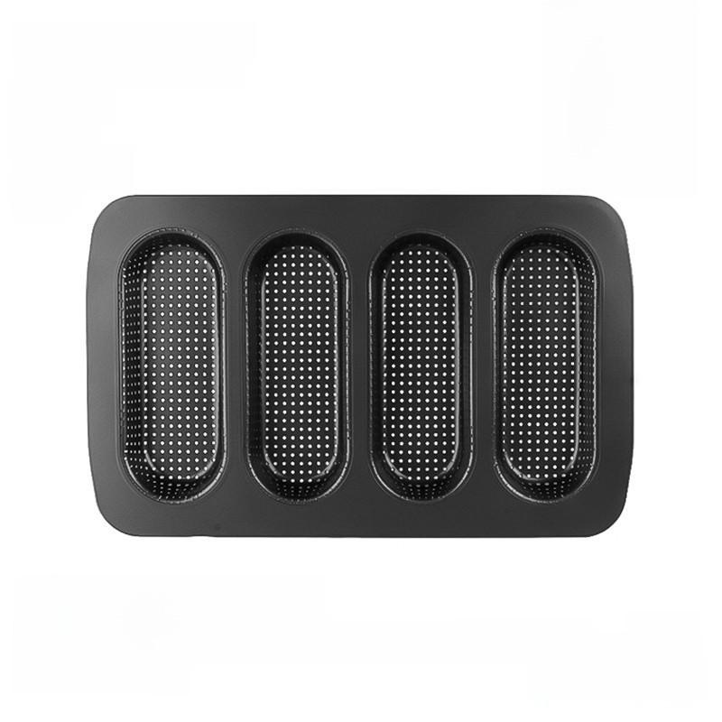 French Style Nonstick Bakery Mold With Punctured Loaf And Hot Dog Buns For Home Baking