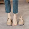 Модная женская обувь с увеличением внутренней высоты, туфли Мэри Джейн с французским бантом-бабочкой на одной ноге, весна-осень 2024, новинка