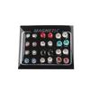 12 Pair Mixed Size MultiColor Crystal Rhinestone Magnetic Earrings Ear Stud