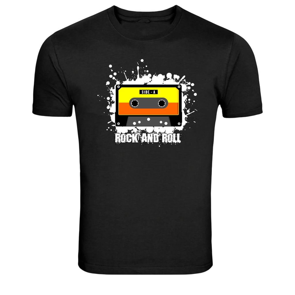 Rock And Roll Retro Cassette Tape Music Graphic T-Shirt