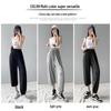 2025 Women's High-Waist Grey Modal Lantern Pants - Summer Thin, Plus Size, Cuffed Dance & Sports Wear