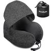 Morbido Hooded Neck Pillow for Night Business Convenient Take a Take a Hide Your Sleeping Neck Storage Bag Included Airplanes, Shinkansen, Buses,