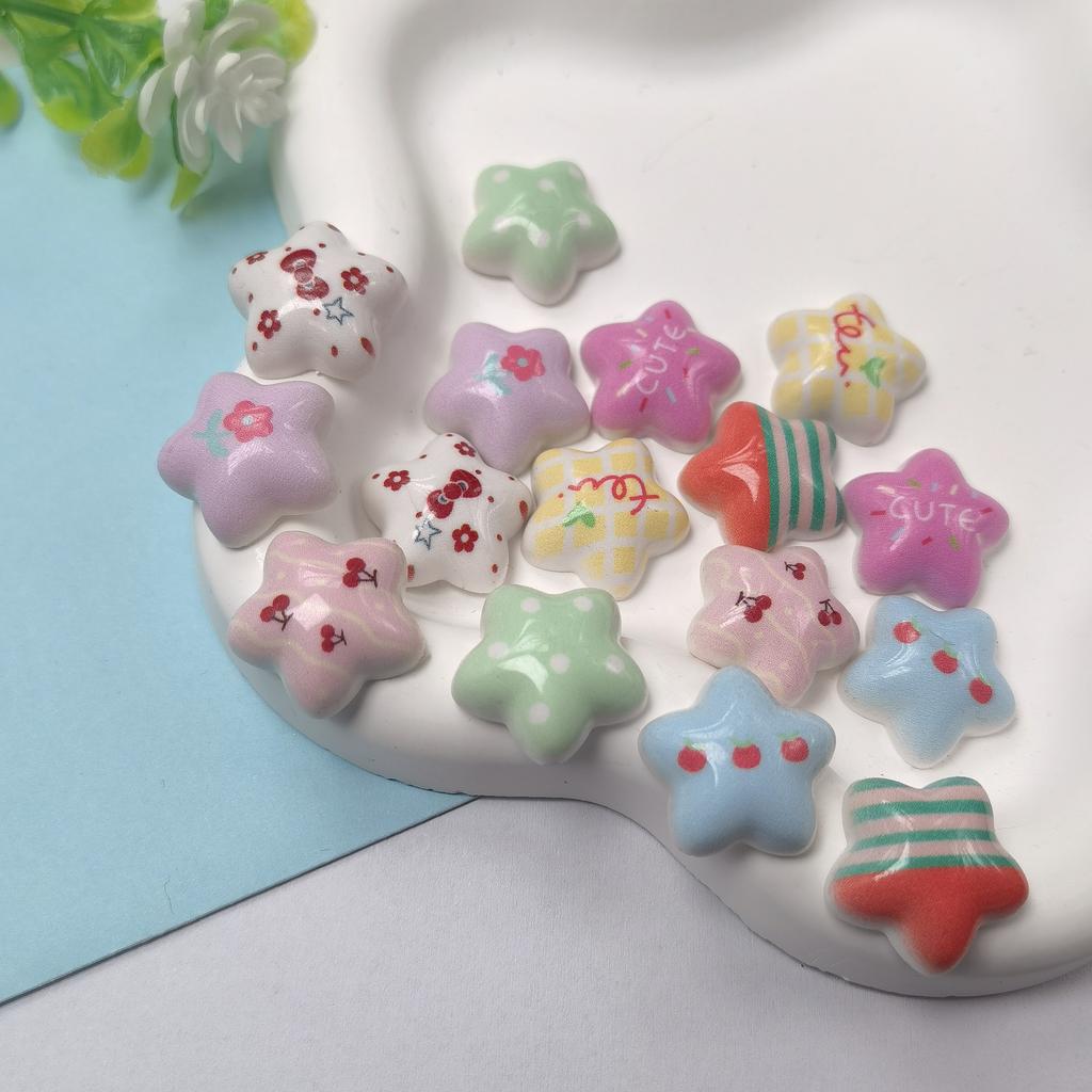 100 Pcs 2026 Valentine's Day New Cute Star Flatback Resin Cabochon Scrapbooking Diy Jewelry Children Gift Hairpin Accessories