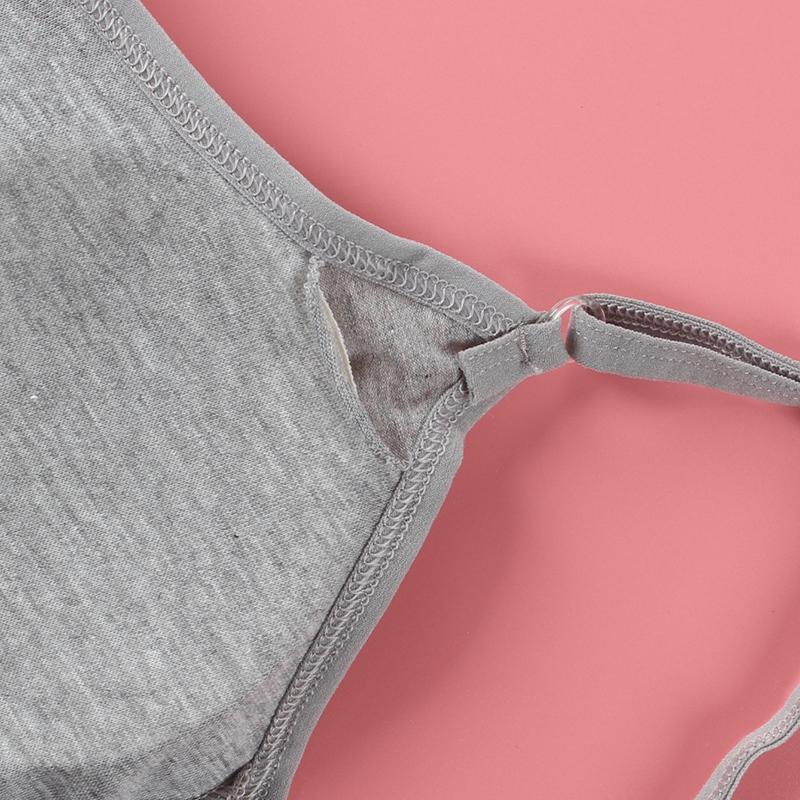 Комплекты бюстгальтера и трусиков для девочек-подростков, хлопковый бюстгальтер с подкладкой и трусики