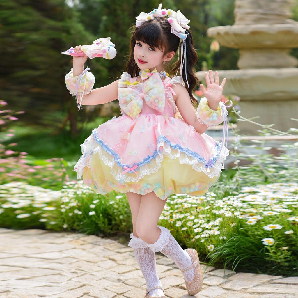 Girls' Floral Strappy Summer Dress 2026 - New Casual Princess Style